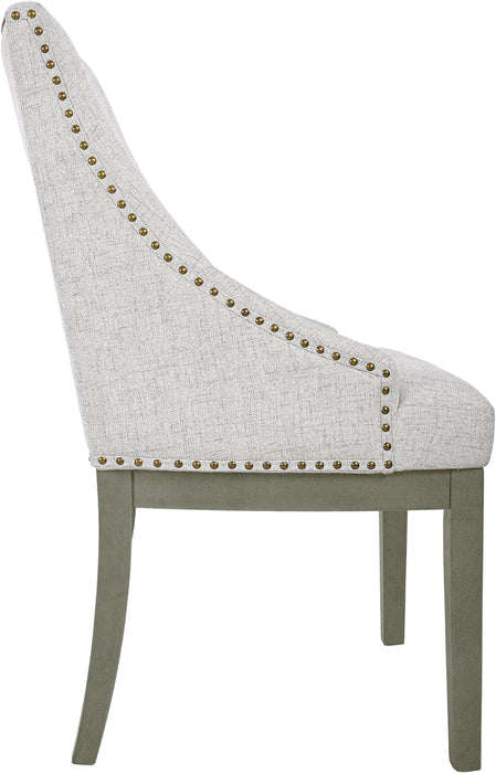 Home Decor | Upholstered Anywhere Dining Chair | Accent Chairs for Living Room & Bedroom | Decorative Home Furniture - Neutral Textured Solid (Single Pack)