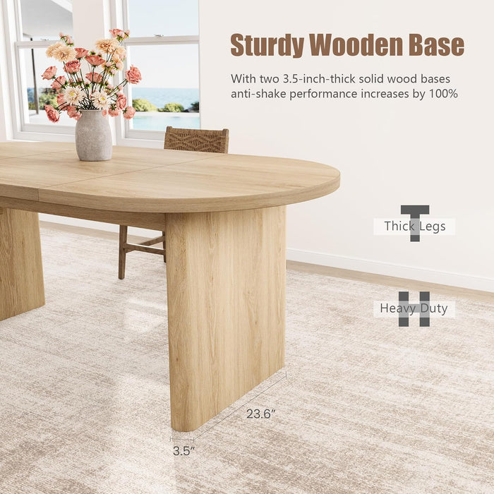 Oval Dining Table Seats SixToEight NaturalFinishOak