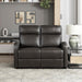 Manual Reclining Loveseat, Faux Leather Loveseat Recliner, Wall Hugger, Track Arms, Magazine Pockets, Manual Dual Recliners for Living Room/Office/Apartment, Easy Assembly, Espresso