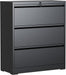 3 Drawer Lateral File Cabinet with Lock, File Cabinet for Home Office,Black