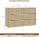 53.5" Extra Wide Dresser for Bedroom Dressers with 6 Fluted Drawers