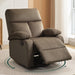 Swivel Rocker Recliner Adults, Rocking Small Recliner Chair for Small Spaces, Small Rocker Recliner Chair for Living Room, RV, Nursery, Bedroom, Light Brown