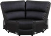 Reclining Sectional Sofa Set, L Shaped PU Leather Recliner Couch with Cup Holder and Storage Console for Home Theater & Living Room, Black