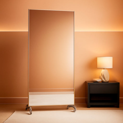 71" X 31" Oversized Mirror on Wheels Black Glassless 360°Huge Dancing Rolling Dance Studio Full Length Standing for Home Gym Workout Large (Black Rolling Mirror 71" X 31", Large)