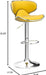 Masaccio Velvet Upholstered Adjustable Swivel Barstool, Set of 2, Yellow