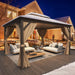 12x14 Hardtop Weatherproof Gazebo With Curtain Netting