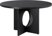 47 Inch CircularLayout Dining Table Black SpaceSaving