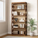 Tall Five Tier Engineered Wood Bookshelf Freestanding