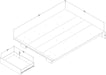 Holland Platform Bed (54/60''), Full/Queen, Natural Walnut