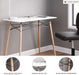 Signature Design by Ashley Jaspeni Industrial Home Office Desk, Painted White Top, Black Metal Framework, Wood, 36" W X 18" D X 29.75" H, White & Light Brown