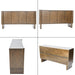 Brown Sideboard Buffet Cabinet, Modern Storage Accent Entryway Cabinet with 4 Doors, Farmhouse Wooden Buffet Media Console Credenza for Living Room/Kitchen/Hallway