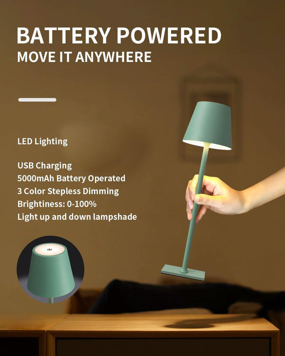 2 Pack LED Cordless Table Laps Rechargeable,5000Ah Battery Operated - View #11