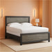 Signature Design by Ashley Jonnifer Queen Bed Frame with Headboard, Two-Tone Textured Look, Engineered Wood and Decorative Laminate, Warm Gray and Matte Black