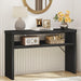 Black Console Table 47 Inches, Entryway Table with Storage, Sofa Tables Narrow Long, Wooden Couch Tables behind Sofa for Living Room, 2 Tier Entrance Tables
