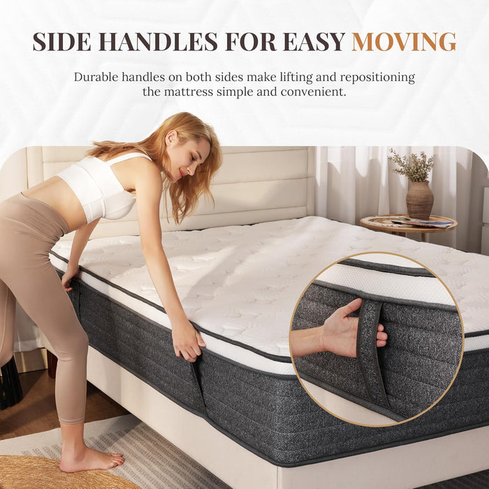 Queen Hybrid Mattress 12 Inch FiberglassFree MemoryFoam