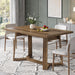 47-Inch Rustic Brown Rectangular Dining Table Geometricbase