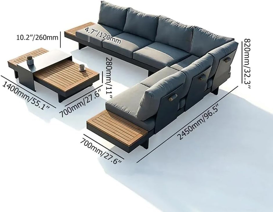 Outdoor Conversation Sets, Teak & Aluminum Modular Patio Furniture