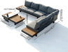 Outdoor Conversation Sets, Teak & Aluminum Modular Patio Furniture