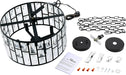 Farmhouse Crystal Convertible Chandelier and Semi Flush Mount Lighting Black Cylinder Drum Shade Pendant for Kitchen Island Dining Room Bedroom Hallway