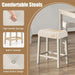5-Piece Bar Table Set, Square Breakfast Set for 4 W/Padded Stools, Small Kitchen Table Set W/Rubber Wood Legs, Space-Saving Dining Table Set for Living Room, Kitchen, Small Space