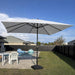 10' X 10' Square Patio Umbrella Outdoor Table Umbrella Aluminum Frame Market Umbrella Sun Umbrella with 8 Sturdy Ribs for Garden Deck Lawn Pool White
