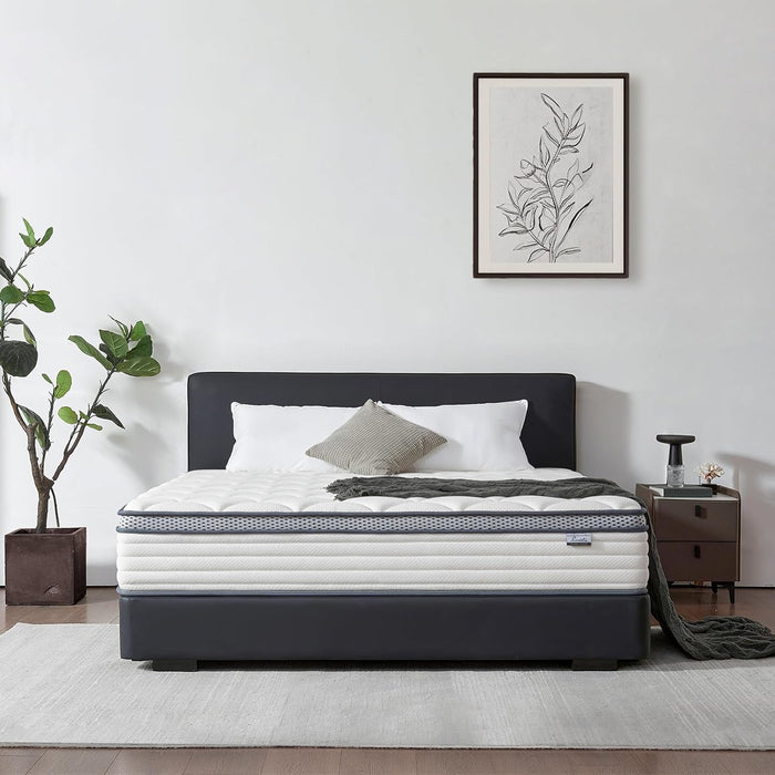 Full Size Mattress,12 Inch Hybrid Mattress in a Box,Medium Firm Support