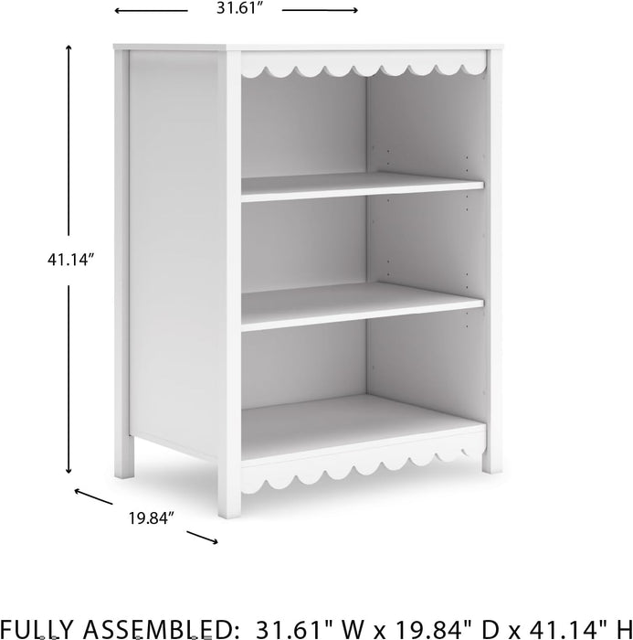 White 3-Tier Freestanding Bookcase With Adjustable Shelves