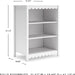 White 3-Tier Freestanding Bookcase With Adjustable Shelves