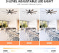 Black 60 Inch Farmhouse Ceiling Fan With Controllers