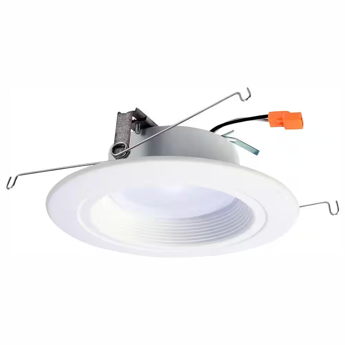 5 In. and 6 In. 3000K White Integrated LED Recessed Ceiling Light Fixture Retrofit Downlight Trim at 90 CRI, Soft White