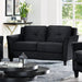 57" Black Loveseat - Harrington