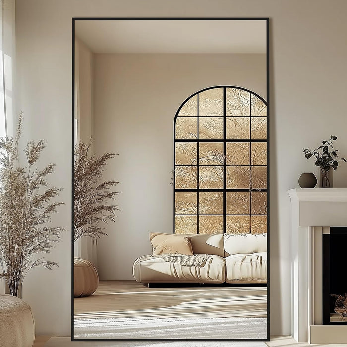 Large Mirror Full Length 72"X44",Oversized Floor Mirror with Stand