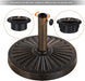 9FT Patio Umbrella Outdoor with Heavy Duty Base Included,Table Umbrella with Push Button Tilt and Crank, UV Protection Waterproof for Yard/Outdoor/Wedding Parties and Events - Tan