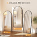 78"X38" Arched Full Length Mirror, Full Body Floor Mirror, Black