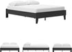Signature Design by Ashley Socalle Casual Queen Platform Bed with Metal Slats, No Box Spring Needed, Black