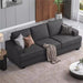 Oversized Gray Sofa with Extra Deep Seats