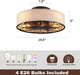 White Farmhouse Flush Mount Ceiling Fan With Remote And Light
