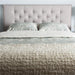 Windsor Tufted King Panel Headboard in Grayish Beige