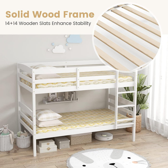 IndustrialStrength SolidWood Twin Over Twin Bunk Bed