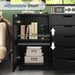 Black Premiumgrade Five Drawer File Cabinet Wheels