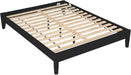 Home Furnishings - Hounslow - Wood - Universal Platform Bed with Fully Slatted Frame, Pre-Drilled Holes and Center Rail - Bedroom - Queen Size - Black - 306129Q