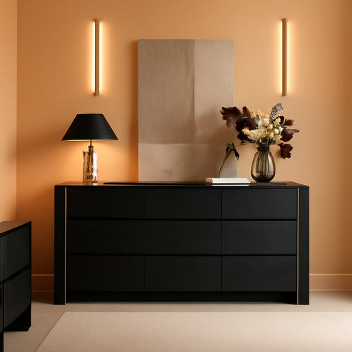 63" Modern 9 Drawer Dresser for Bedroom, 20" Depth for More Storage