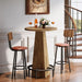 Bar Table, 37.4" High round Pub Table for Small Bars, Dining Room, Kitchen, Wood Color (Only Table)