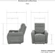 Rainwood Wall-Hugger Power Double Lay Flat Reclining Living Room Set, 3-Piece, Dove Gray