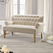 Modern Beige Velvet Loveseat