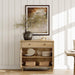 72" Tall 5 Tier Bookcase with Glass Doors & Drawers, Oak