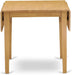 NDT-OAK-T Norden Dining Table - a Rectangle Wooden Table Top with Dropleaf & Stylish Legs, 30X48 Inch, Oak