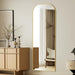 Full Length Mirror, 56"X21" Mirror Full Length with Stand, Gold Domed Top Square-Edged Floor Mirror with Aluminum Alloy Frame for Bedroom Living Room
