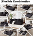 79Inch Convertible Sofa Bed Black Luxurious Comfort