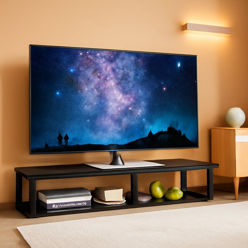 45" TV Riser for 32-60 Inch TV, TV Riser Stand Shelf, Tabletop TV Stand Riser, Computer Monitor Table for Home Living Room, Study Office (Black)